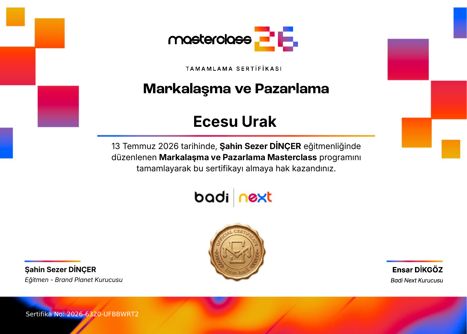 Sıfırdan Markalaşma ve Pazarlama Eğitimi — Ecesu Urak